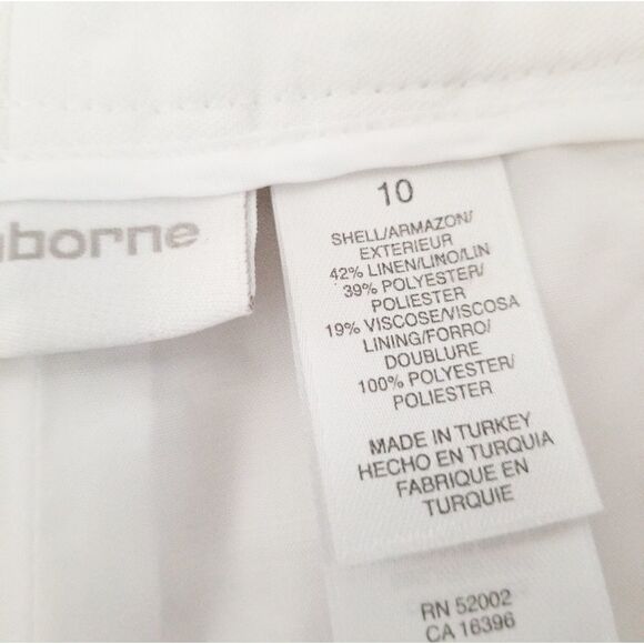 Liz Claiborne Audra white pants cuffed hem - Picture 9 of 9